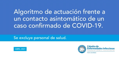 Algoritmo de actuación frente a un contacto asintomático de un caso confirmado de COVID-19.