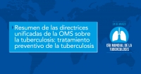 Resumen de las directrices unificadas de la OMS sobre la tuberculosis: tratamiento preventivo de la tuberculosis.