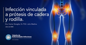 Infección vinculada a prótesis de cadera y rodilla.