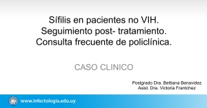 Sífilis en pacientes no VIH.