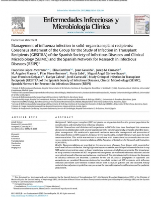 Abordaje de la infección por virus de la gripe en receptores de trasplante de órgano sólido: Documento de consenso